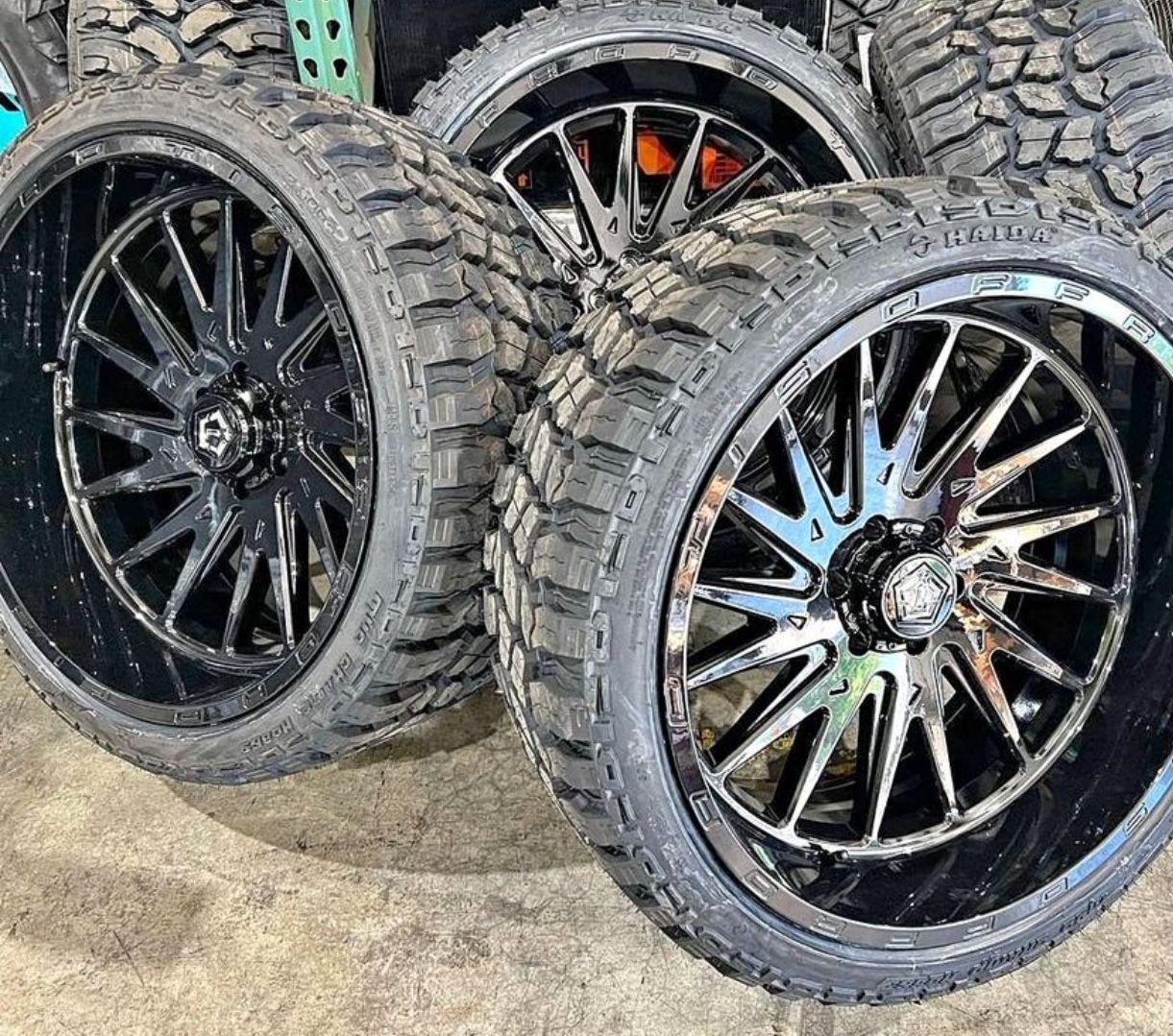 24x12 Tis Off Road 547 Gloss Black 6x5.5 WHEELS (4) / Financing Available