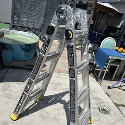  Gorilla 18 ft Reach Aluminum Multi-Position Ladder, 300 lbs. Load Capacity, Type IA Duty Rating