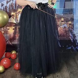 Long tulle skirt for women, evening party skirts
