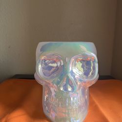 Bath And Body Works Clear Skull Candle Holder