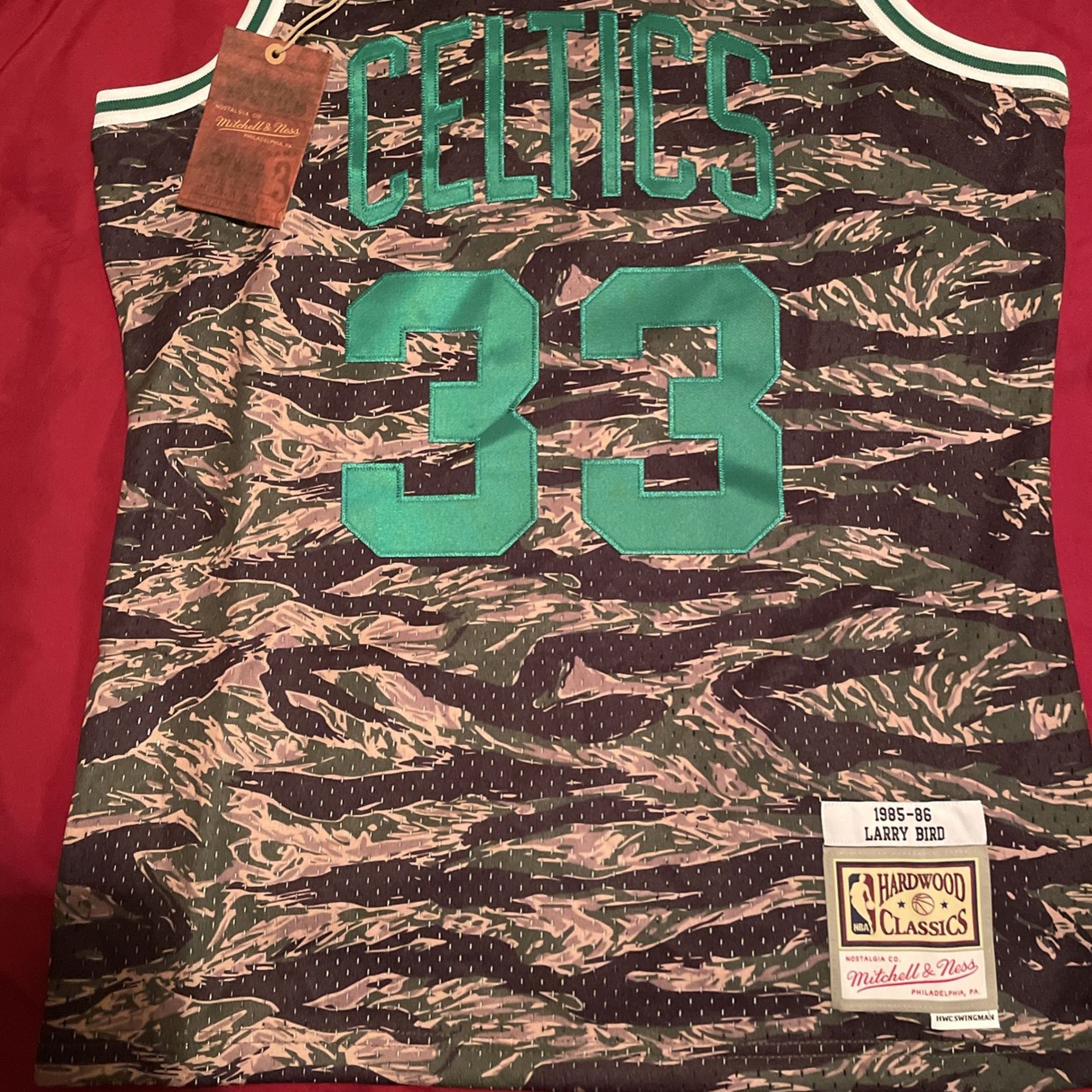 Larry Bird 85/86 camouflage jersey