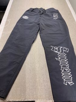 Black and white graphic Track pants