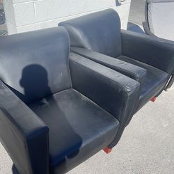 2 Black Sofa chairs