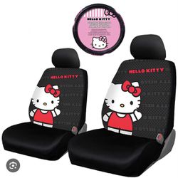Hello Kitty Seat Cover And Steering Wheel Cover 