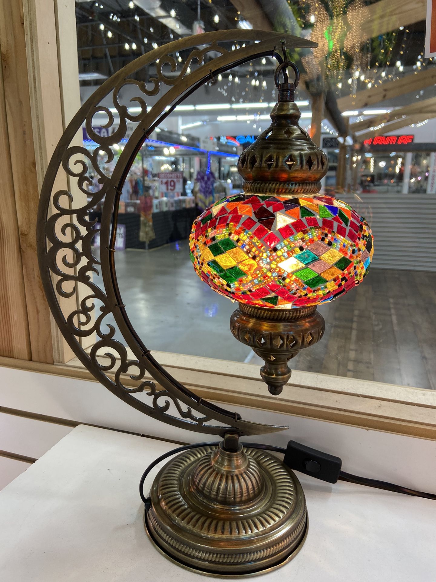 Turkish Moon Lamp Handmade Mosaic Morocco Lamp