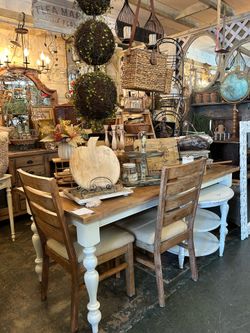 Beautiful, solid wood table and four chairs 72 x 36 x 30