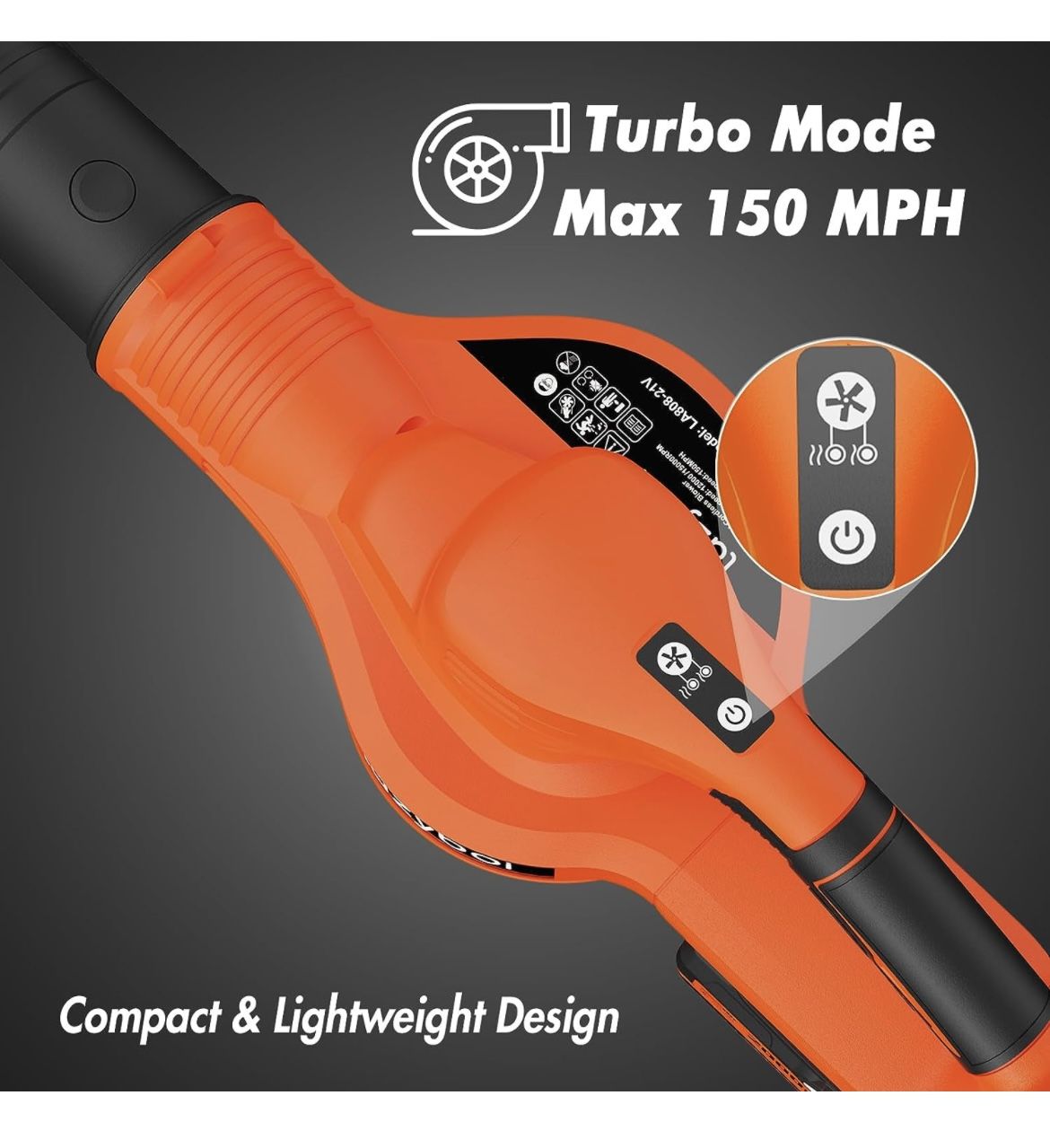 Leaf Blower Cordless with 2 Batteries and Charger, 150MPH Handheld
