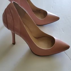 Beautiful Enzo Pink Leather High Heel Stilettos Size 8M