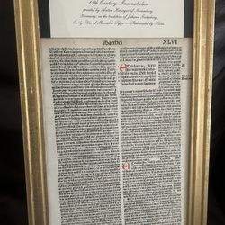 RARE AND UNIQUE 1497 BIBLE LATIN NUREMBERG PAGE OF NEW TESTAMENT PRINTED BY A. KOBERGER