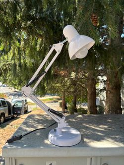White Adjustable Architect Desk Lamp
