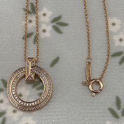 Classic 18k Double-Band Necklace With Full Diamonds By Tiffany & Co. 