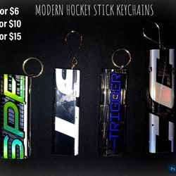 Hockey Stick Keychains