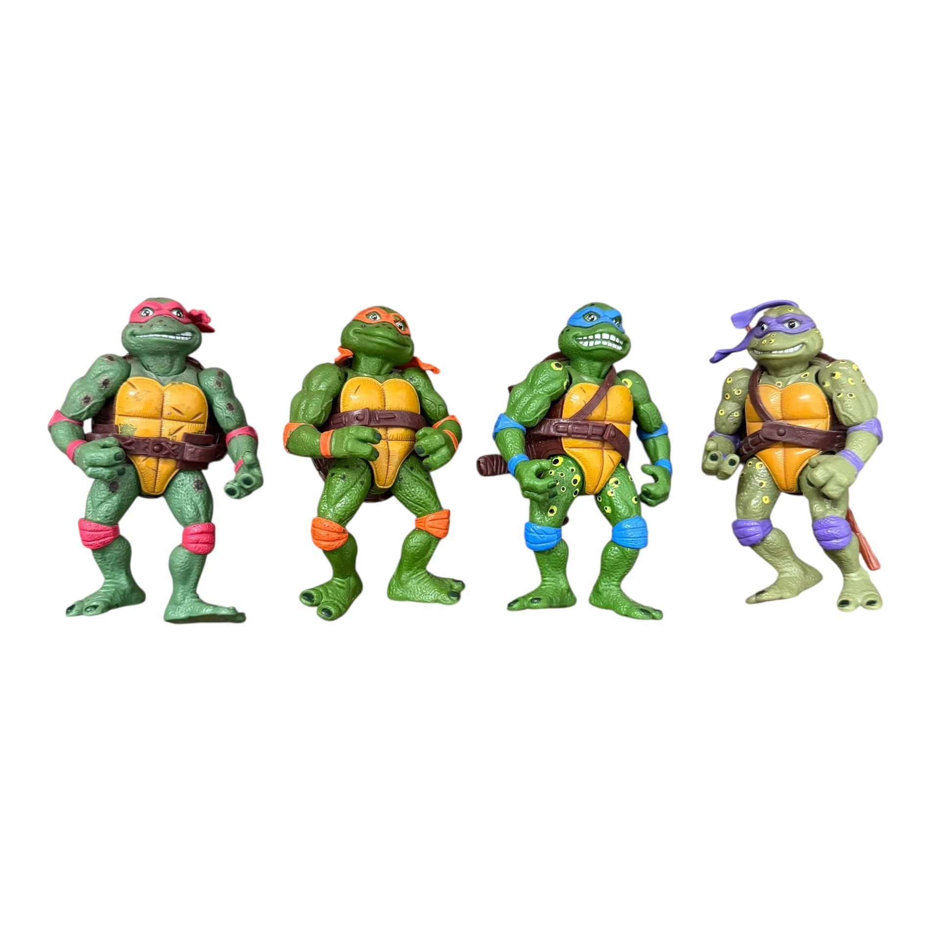 COMPLETE SET x4 Vintage 1992 TMNT Teenage Mutant Ninja Turtles 4" Action Figures Mirage Playmates Toys