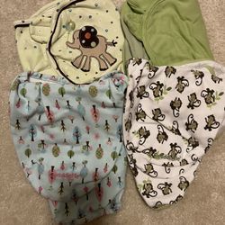 (4) Swaddleme Swaddles - Like New! 