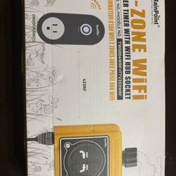 RAINPOINT Sprinkler Timer WiFi Water Timer with Brass Inlet, 2 Outlets Smart Hose Timer,Automatic Irrigation System Controller, APP & Voice Control, I