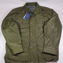 Polo Ralph Lauren Military GREY Water Repellent FIELD Jacket Coat Men Size (L)
