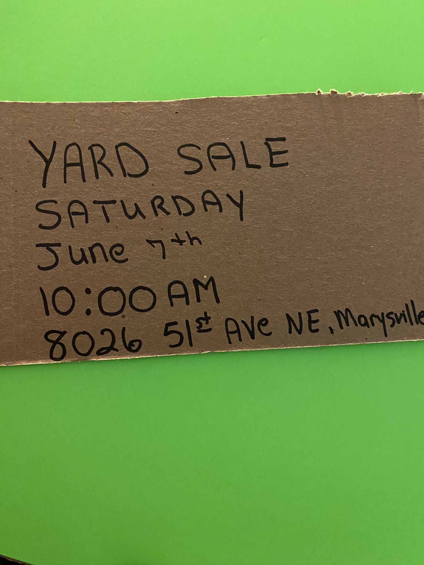 Yard Sale- Saturday 6/7/25 10;00 AM