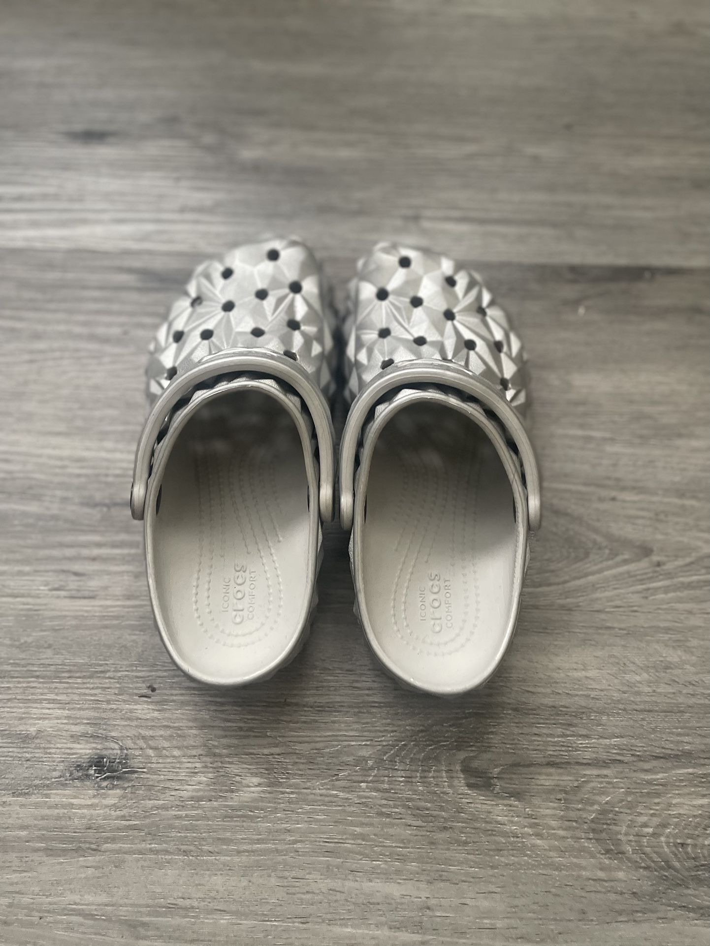 Silver Crocs