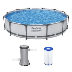 Pool 12ft x 30in Metal Frame NEW + Pump and Filter included- NUEVAS EN CAJA