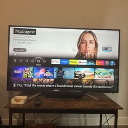 55” inch JVC TV with Sound Bar and Amazon Stick