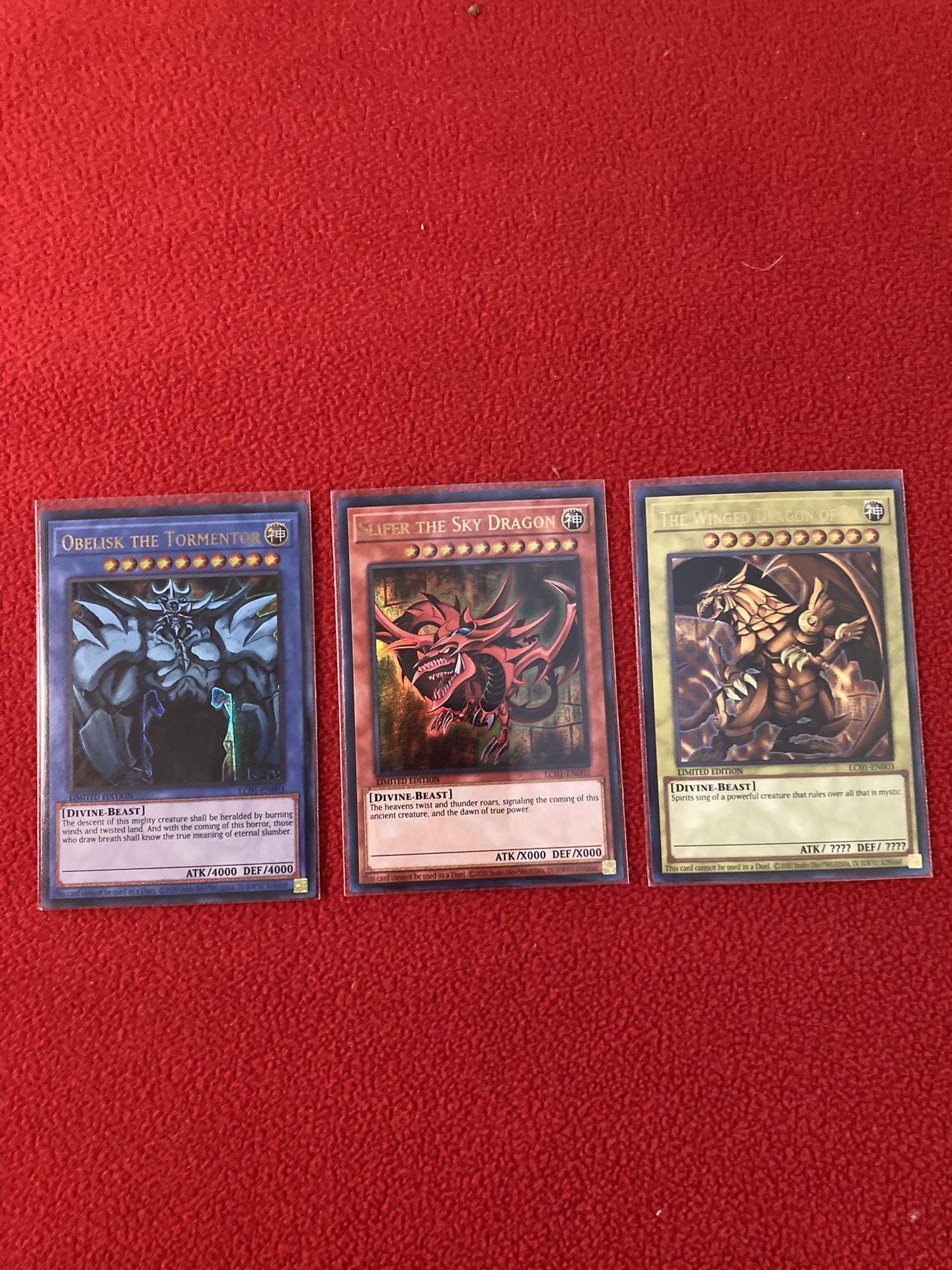 YuGiOh Egyptian God Cards