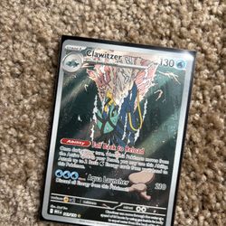 clawitzer illustration rare/full art mega evolution pokemon card for sale or trade