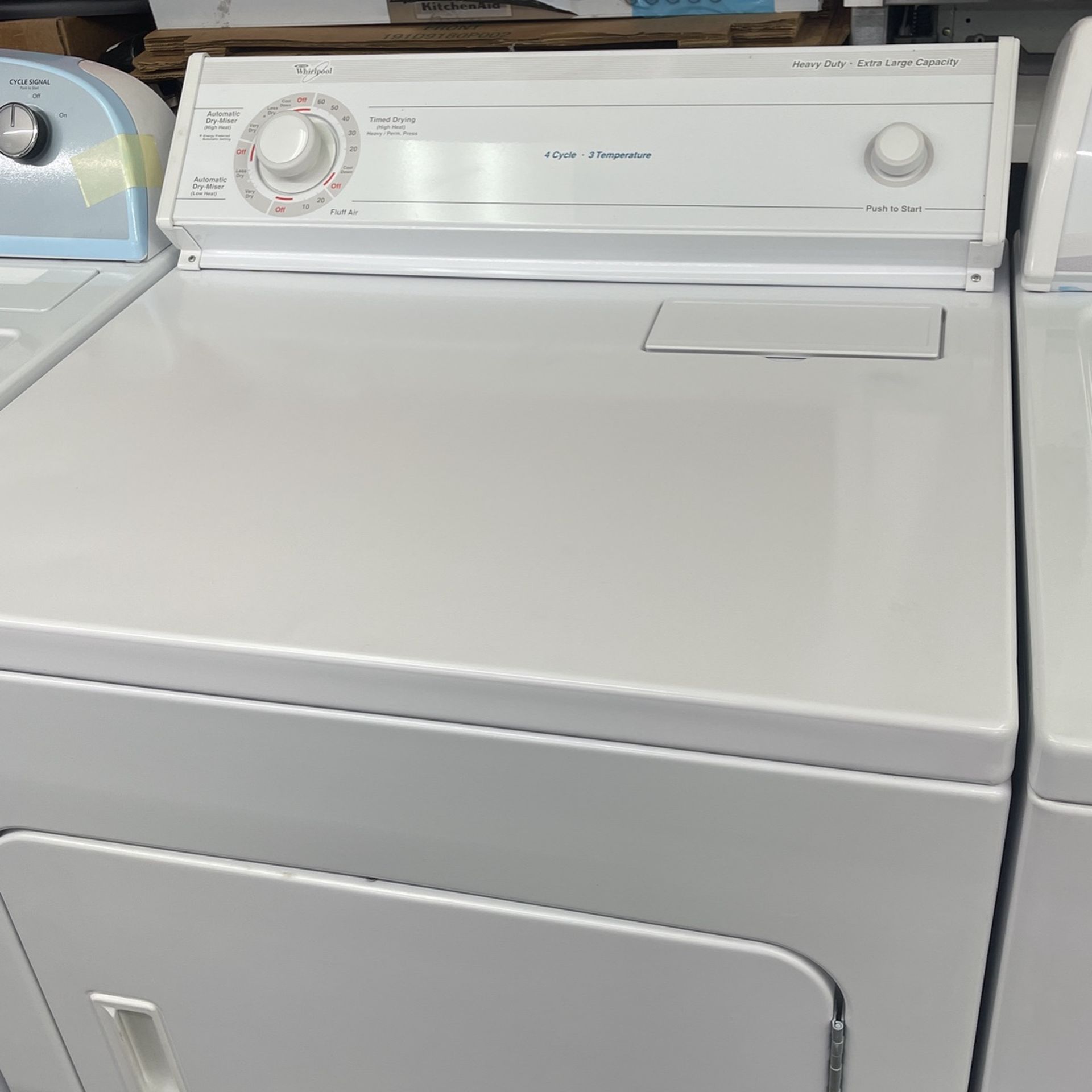 Whirlpool Dryer. 1 Year Warranty
