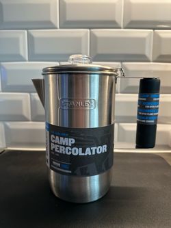 Stanley Adventure Series 1.1 Qt. Camp Percolator Stainless Steel Coffee Pot Camp