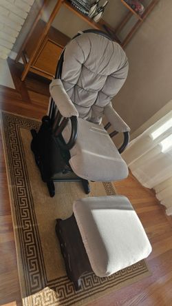 rocking chair with a matching ottoman