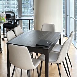 Adjustable Dining Table Brown 