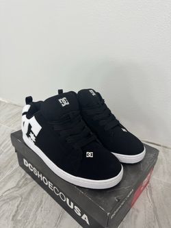 DC Court Graffik Black & White Skate Shoes