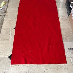 Red decorative felt material