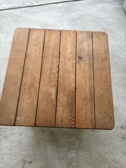 20” Square Wood Table 16”High