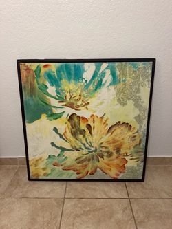 Floral Abstract Canvas Wall Art $20