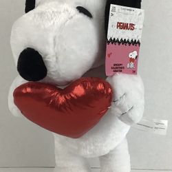 Valentine's Day Peanuts 18 in Tall Snoopy with Heart Porch Greeter NWT