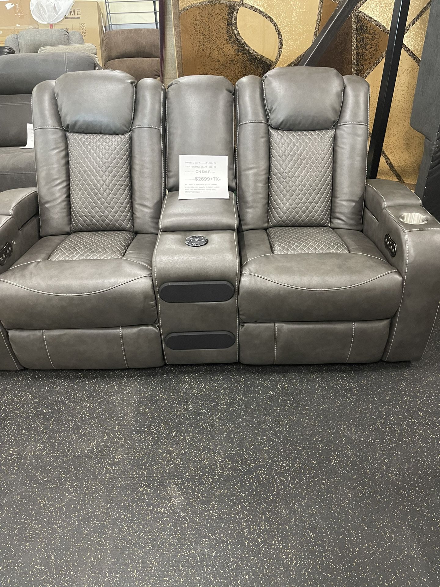 Power Rec Sofa And Power Reclining Love Seat On Sale