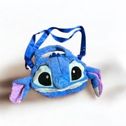 Disney Stitch Crossbody/shoulder Face Figure Plush Bag