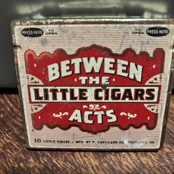 Vintage “Between the Acts” Cigar Tin – Tobacciana Collectible