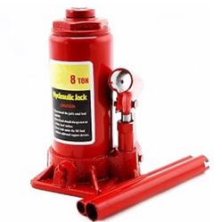 XtremepowerUS 8-Ton Heavy Duty Hydraulic Bottle Jack Large Capacity Weight Lifting Equipment with Handle, Red