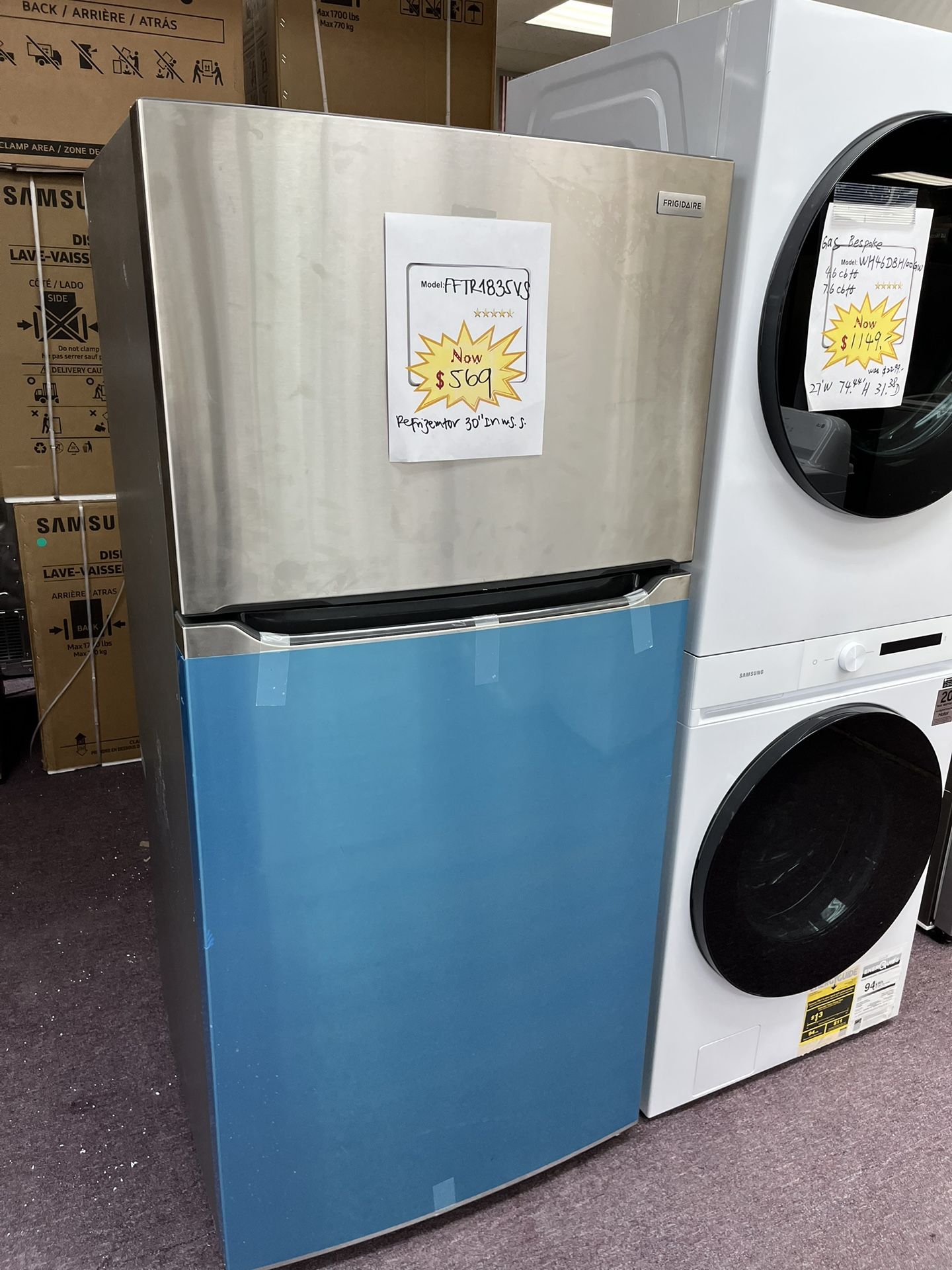 Refrigerator, 30” Wide Top Freezer Refrigerator With Warranty