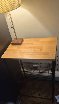 Wood Top Storage Table / Kitchen Cart – Rustic Industrial Style*** Pick up todayNEEDS TO BE GONE ASAP