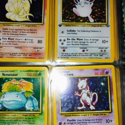Vintage 1990s Holographic Pokemon Cards 