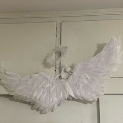 Halloween Costume Angel Wings & Halo Set