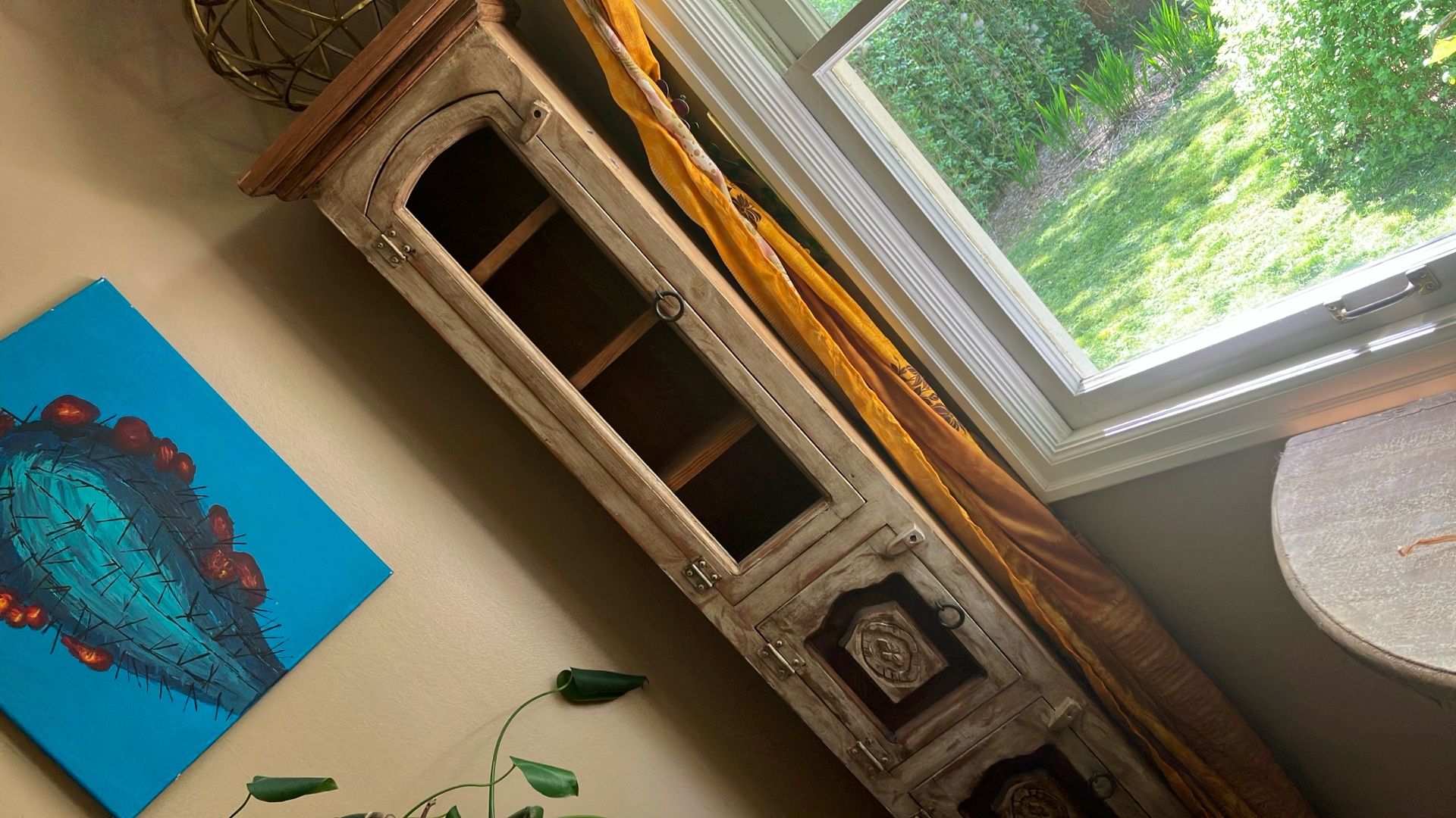 Gorgeous Hand Carved Tall Shelf