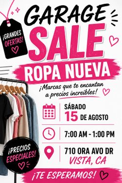 Garage sale ropa nueva