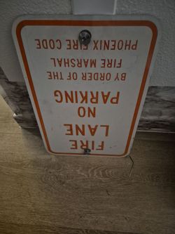 Authentic Fire Lane / No Parking Metal Street Sign | Original Municipal Sign RETIRED
