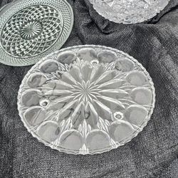 Vintage Glass Plates And Bowl 4 Different Price Per Pc 