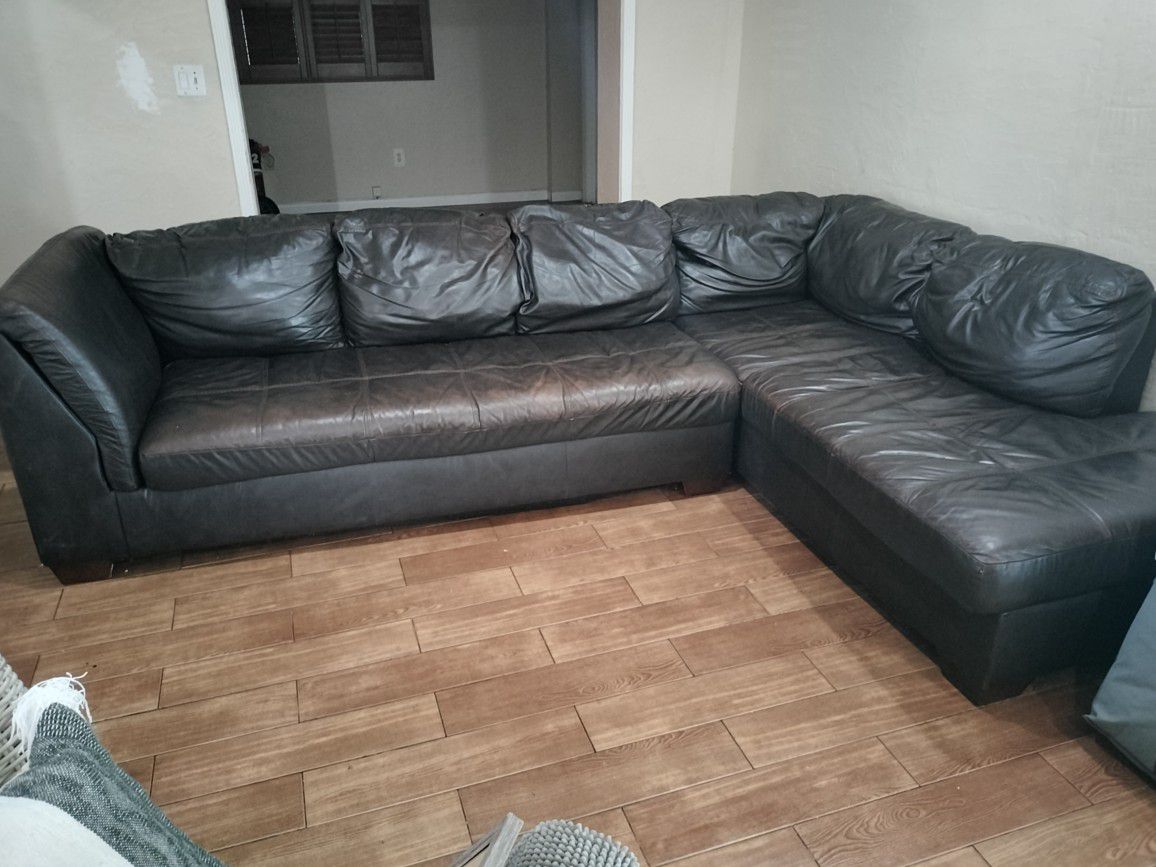 Sectional Leather  Free Need Gone Now