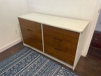 Farmhouse 6-Drawer Wood Dresser 52x18x29