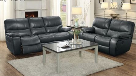 Gray Recliner Sofa Set